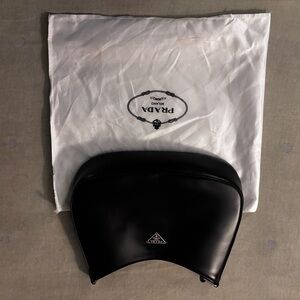 Prada Black Leather Pouch